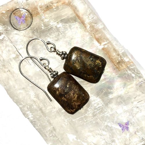 Bronzite Rectangles Earrings